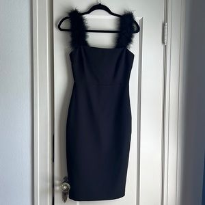 Likely Romy Dress with feather detail, size 2